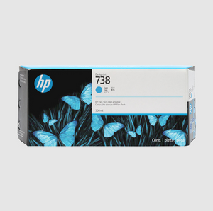 HP 738- 676M6A - 300-ml Cyan DesignJet Ink Cartridge