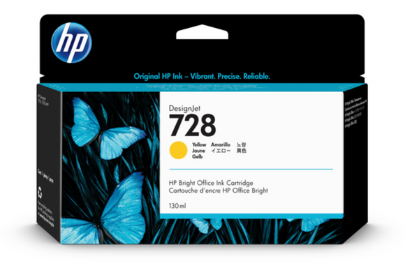 HP 728 Yellow Ink Cartridge 130ml - F9J65A (price as of 0622)